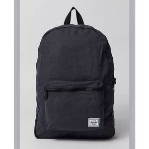 New Herschel Supply Co Daypack Backpack Black 100% Enzyme Washed‎ Cotton Casual